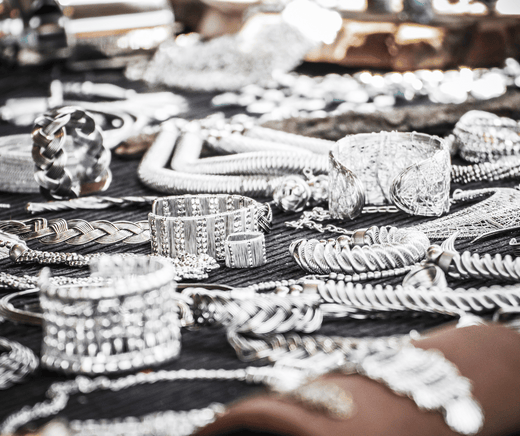 Bold and contemporary sterling silver jewelry featuring the latest 2024 trends from Crowned Silver.