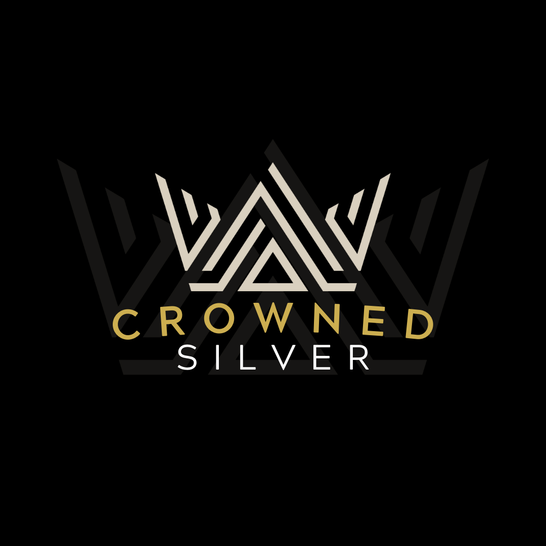 Crowned Silver Logo in black and gold