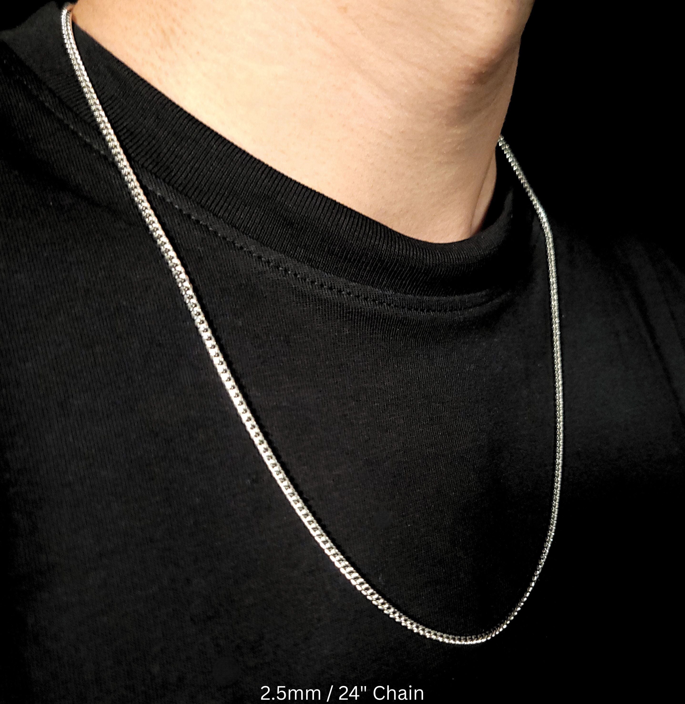 Crown Cuban Chain with Rhodium Finish | Made in Italy