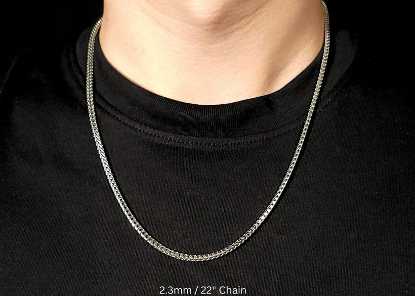 Kings Franco Chain with Rhodium Finish | Made in Italy .925 Silver