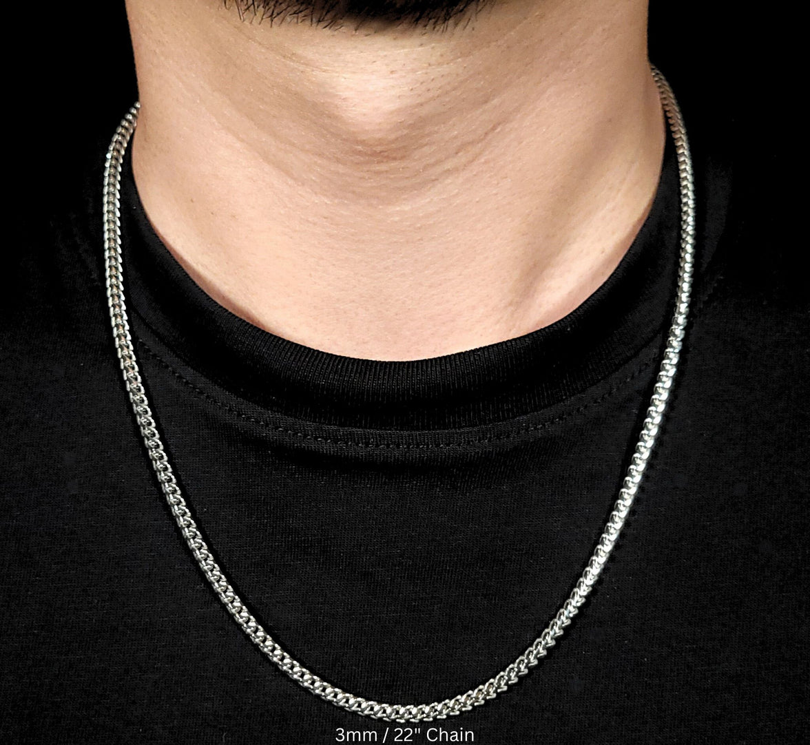 Kings Franco Chain with Rhodium Finish | Made in Italy .925 Silver