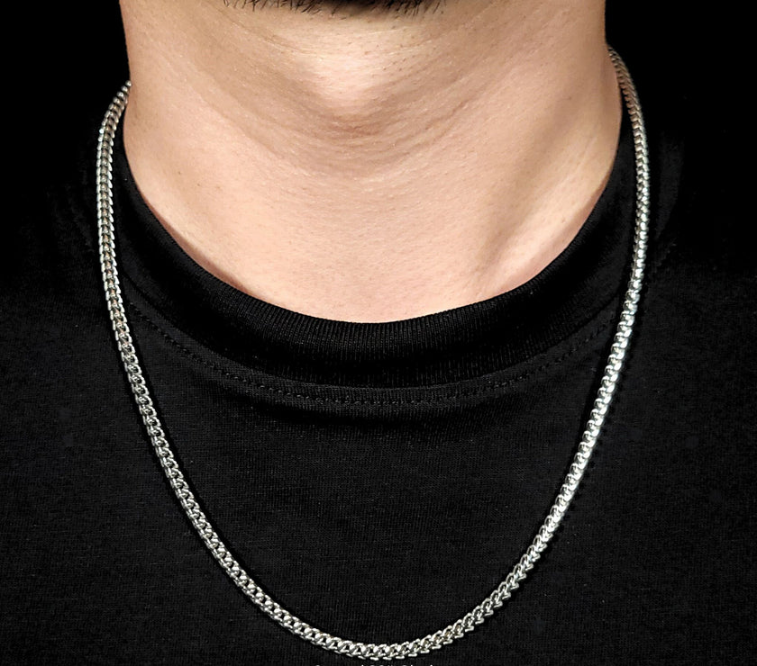 Kings Franco Chain with Rhodium Finish | Made in Italy .925 Silver