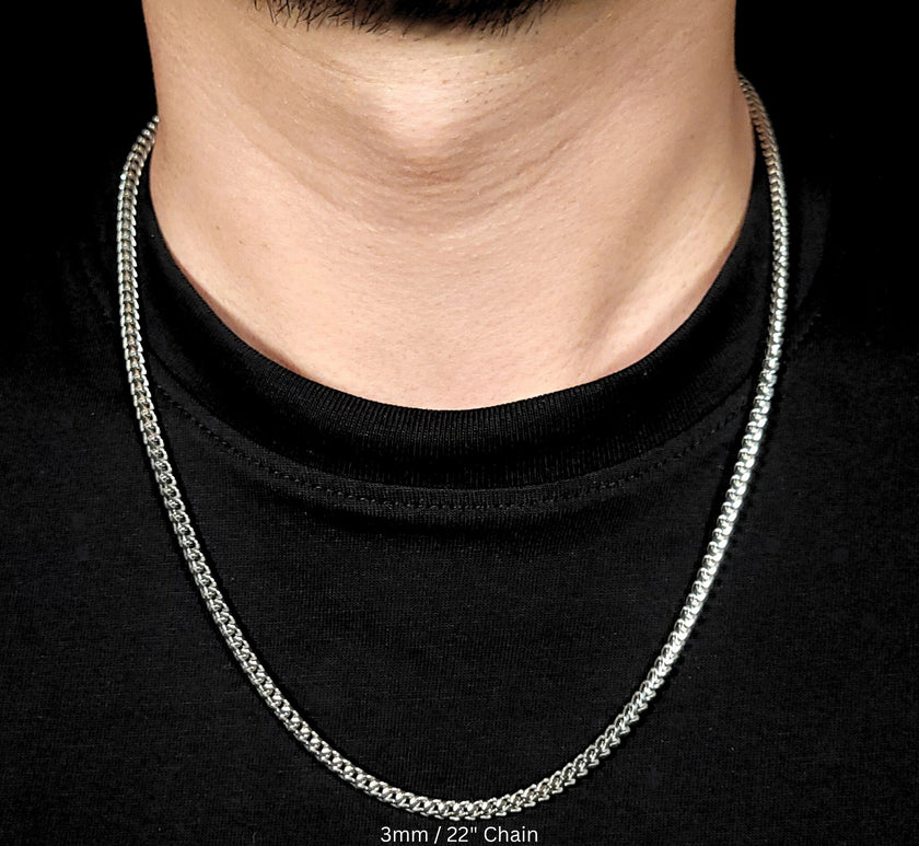 Kings Franco Chain with Rhodium Finish | Made in Italy .925 Silver