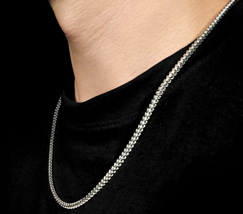 Kings Franco Chain with Rhodium Finish | Made in Italy .925 Silver