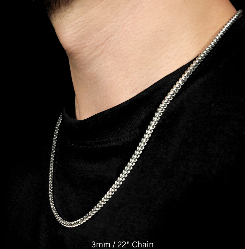Kings Franco Chain with Rhodium Finish | Made in Italy .925 Silver