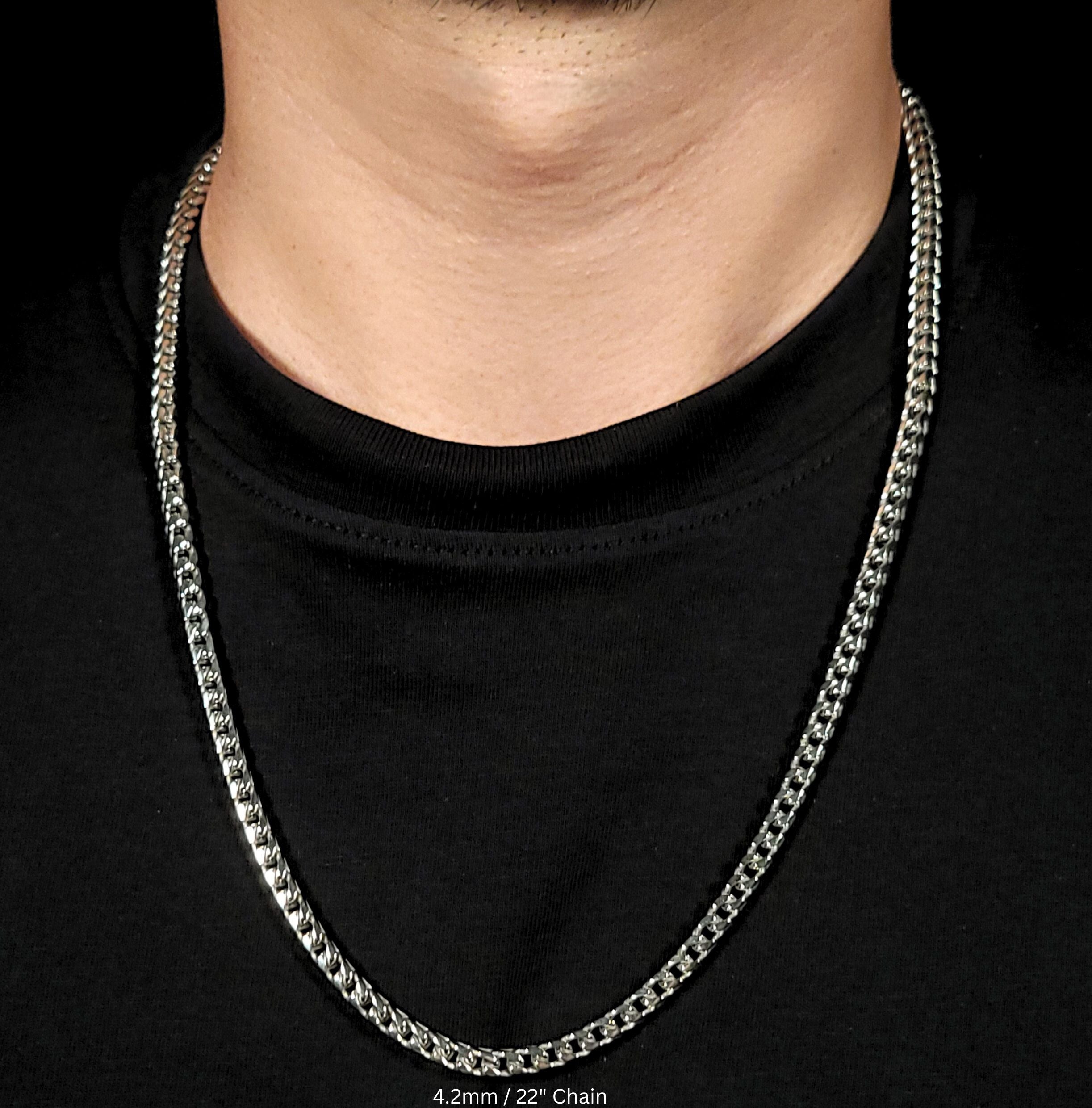 Kings Franco Chain with Rhodium Finish | Made in Italy .925 Silver