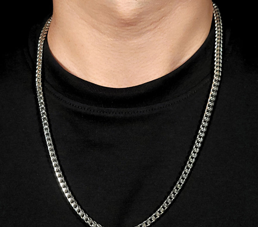 Kings Franco Chain with Rhodium Finish | Made in Italy .925 Silver