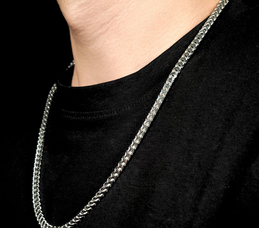 Kings Franco Chain with Rhodium Finish | Made in Italy .925 Silver