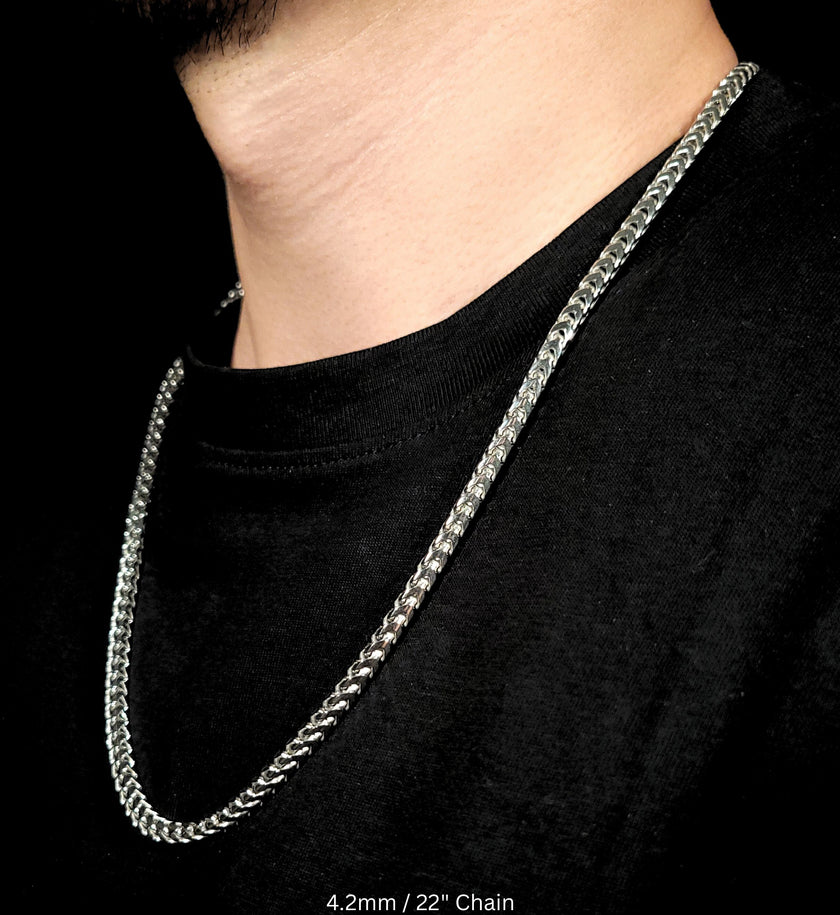 Kings Franco Chain with Rhodium Finish | Made in Italy .925 Silver