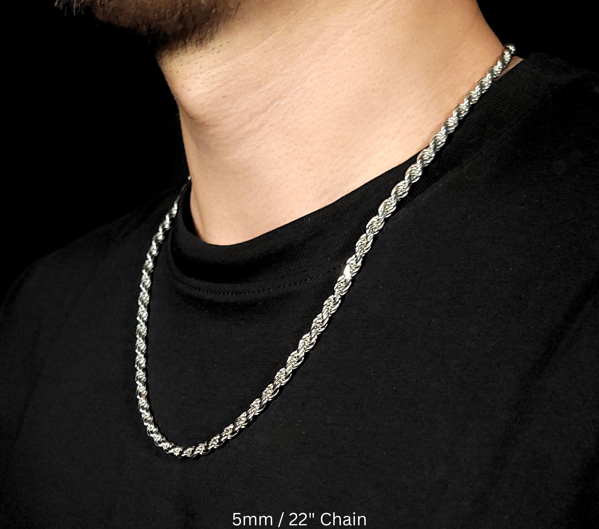 Royal Rope Chain with Rhodium Finish | Made in Italy