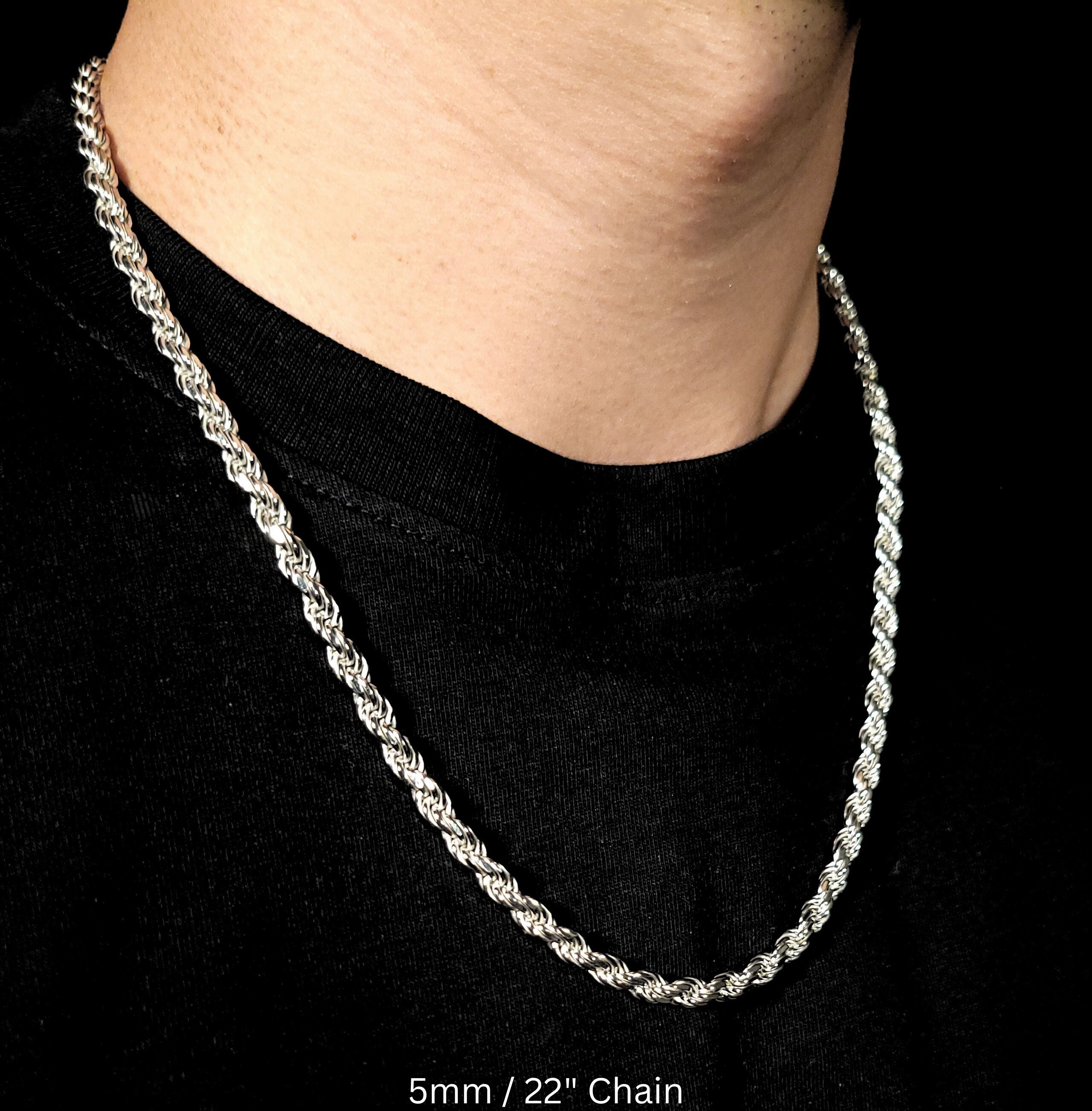 Royal Rope Chain with Rhodium Finish | Made in Italy